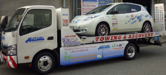 電気自動車急速充電機能付 車載ローダー車「Q太郎」